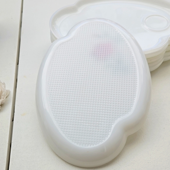 Vintage Federal Rosecrest Milk glass, full set of Lunch Ware Mid Century 1950's - Picture 5 of 7